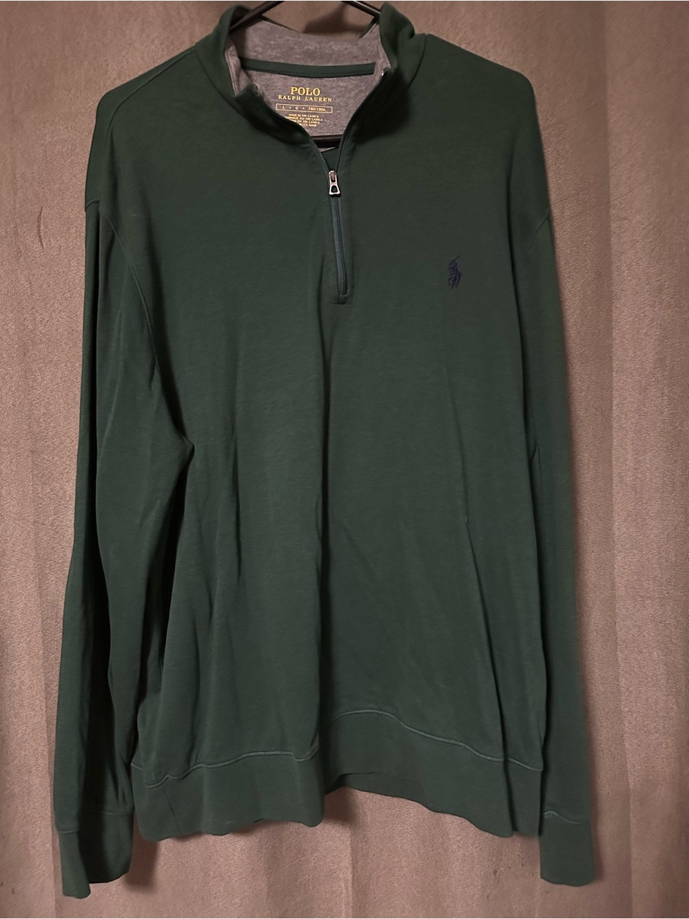 Polo by Ralph Lauren Forest Green Half-Zip Pullover Sweater
